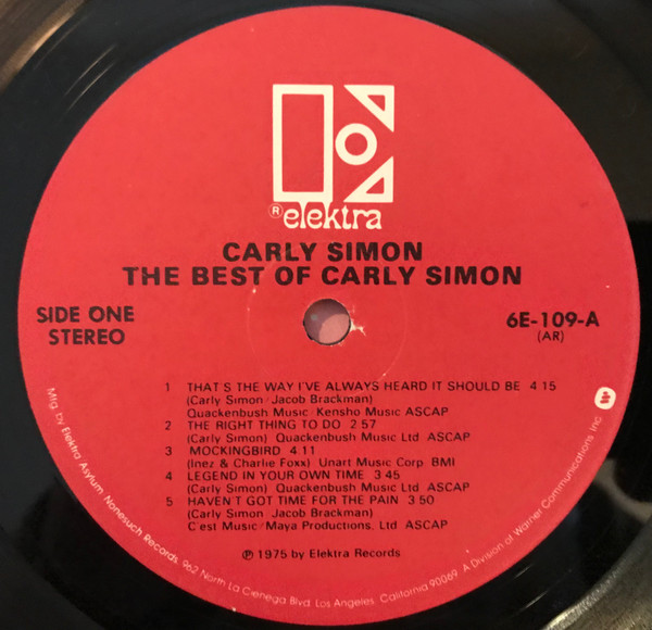 Carly Simon - Best Of - Used Vinyl Record image 4