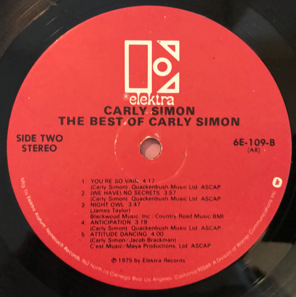 Carly Simon - Best Of - Used Vinyl Record image 5