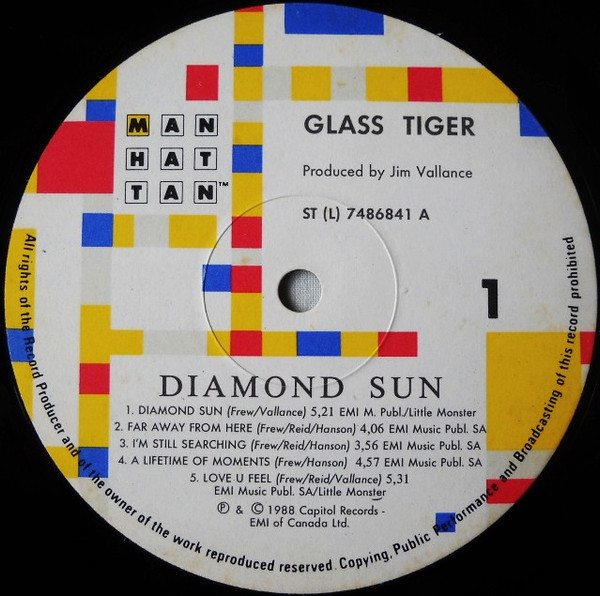Glass Tiger - Diamond Sun - Used Vinyl Record image 3