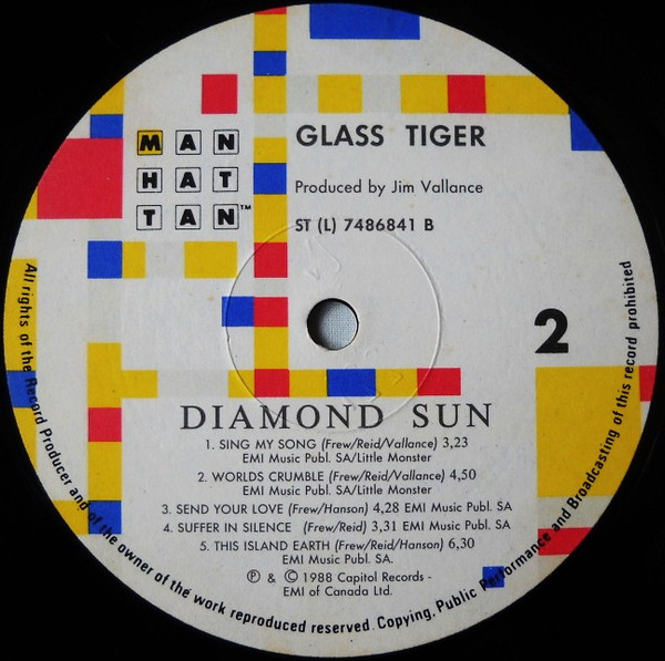 Glass Tiger - Diamond Sun - Used Vinyl Record image 4