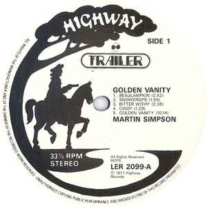 Martin Simpson - Golden Vanity - Used Vinyl Record image 1