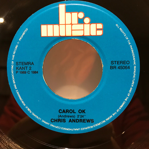 Chris Andrews - Yesterday Man / Carole Ok - Used Vinyl Record 7" image 4