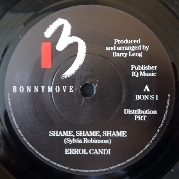 Errol Candi - Shame, Shame, Shame - Used Vinyl Record 7" image 3