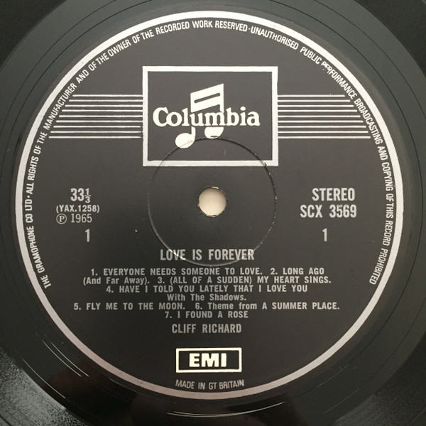 Cliff Richard - Love Is Forever - Used Vinyl Record image 4