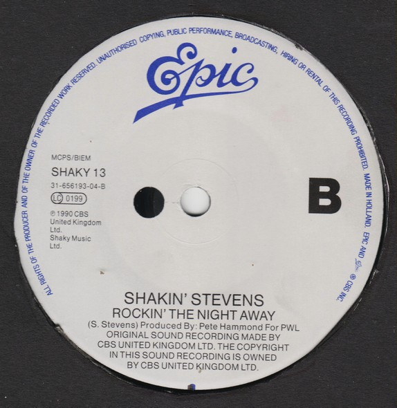 Shakin' Stevens - Pink Champagne - Used Vinyl Record 7" image 4