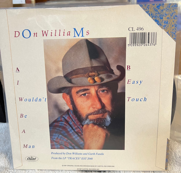 Don Williams - I Wouldn't Be A Man - Used Vinyl Record 7" image 2
