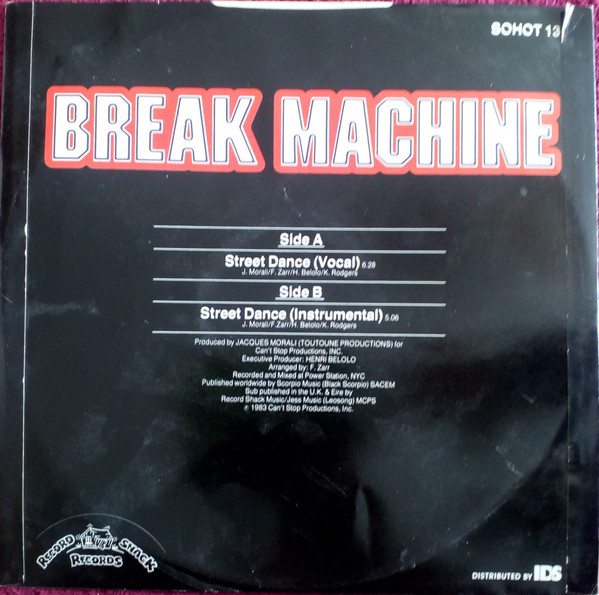 Break Machine - Street Dance - Used Vinyl Record 12" image 2