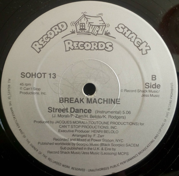 Break Machine - Street Dance - Used Vinyl Record 12" image 4