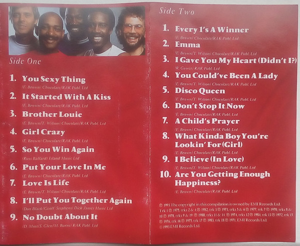 Hot Chocolate - ir Greatest Hits - Used Cassette image 3