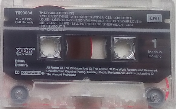 Hot Chocolate - ir Greatest Hits - Used Cassette image 5