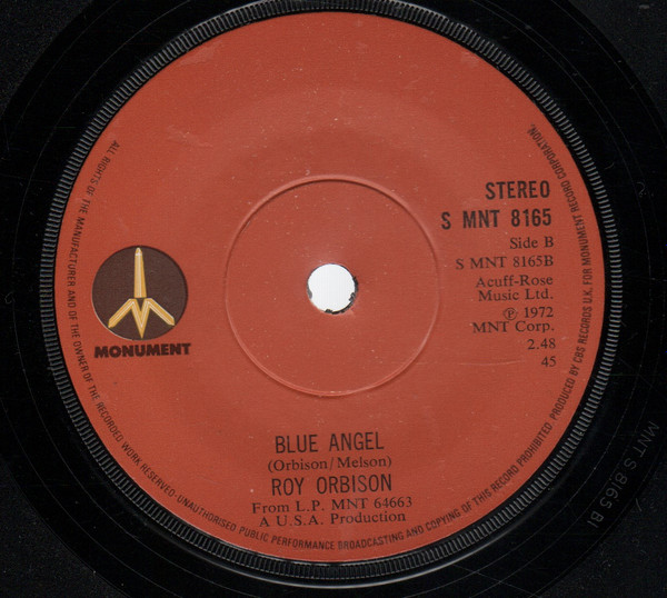 Roy Orbison - Dream Baby / Blue Angel - Used Vinyl Record 45 RPM image 2