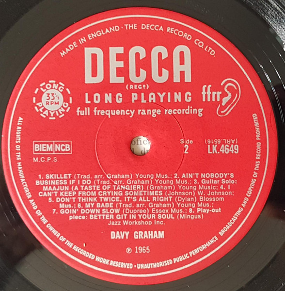 Davy Graham - Folk, Blues & Beyond - Used Vinyl Record image 3