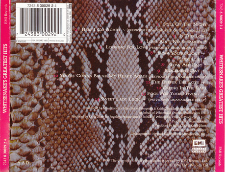 Whitesnake - Greatest Hits - Used CD image 2