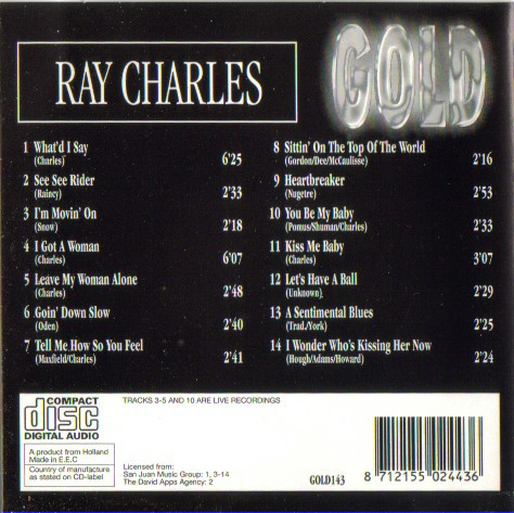 Ray Charles - Gold - Used CD image 2