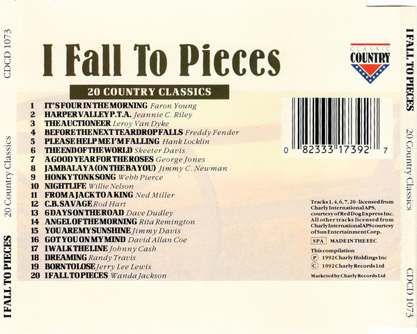 Various - I Fall To Pieces - 20 Country Classics - Used CD image 2