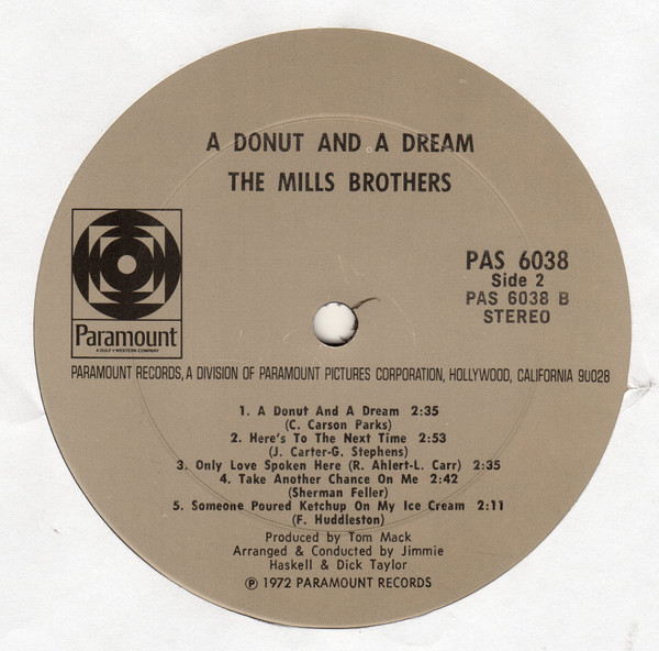 Mills Brothers - A Donut And A Dream - Used Vinyl Record image 4