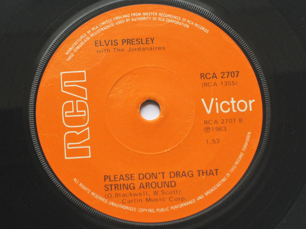 Elvis Presley - (You're The) Devil In Disguise - Used Vinyl Record 7" image 3