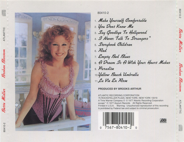 Bette Midler - Broken Blossom - Used CD image 3