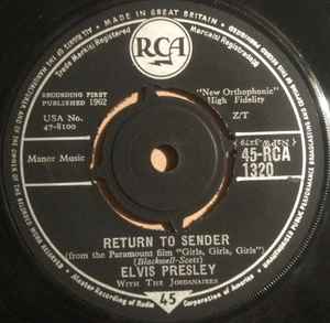 Elvis Presley - Return To Sender - Used Vinyl Record 7" image 1