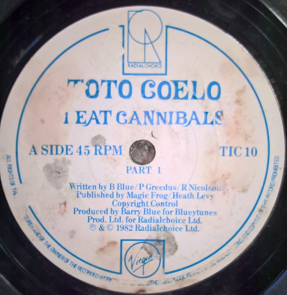Toto Coelo - I Eat Cannibals - Used Vinyl Record 7" image 3