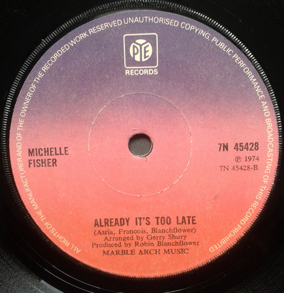 Michelle Fisher - Patched Up Broken Heart - Used Vinyl Record 7" image 2