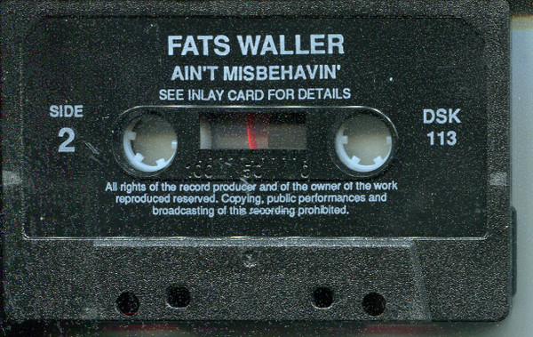 Fats Waller - Ain't Misbehavin' - Used Cassette image 4