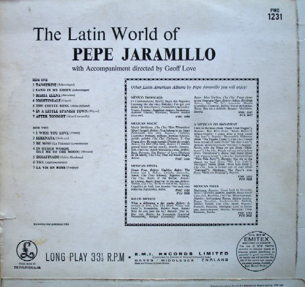 Pepe Jaramillo - Latin World Of - Used Vinyl Record image 2