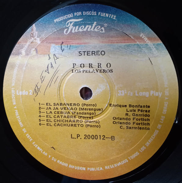 Pedro Laza Y Sus Pel - Porro Vol 2 - Used Vinyl Record image 4