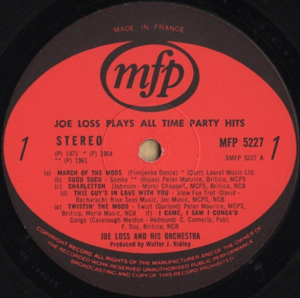 Joe Loss - Plays Your All-Time Party Hits - Used Vinyl Record image 3