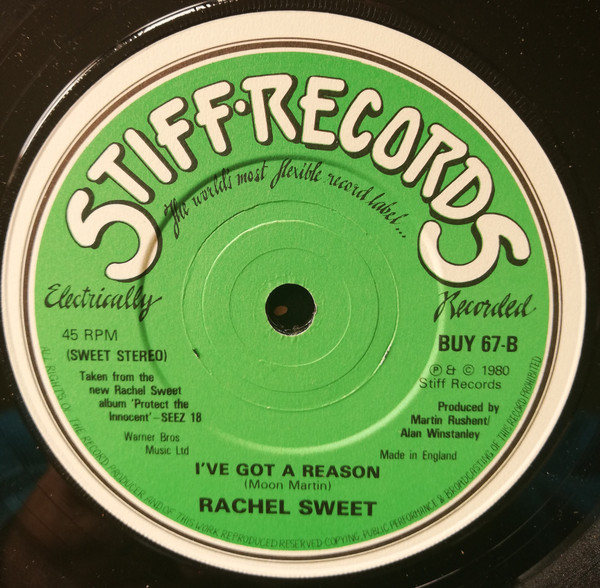 Rachel Sweet - Fools Gold - Used Vinyl Record 7" image 2