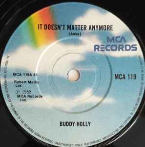 Buddy Holly - It Doesn't Matter Anymore / True Love Ways / Brown Eyed image 1