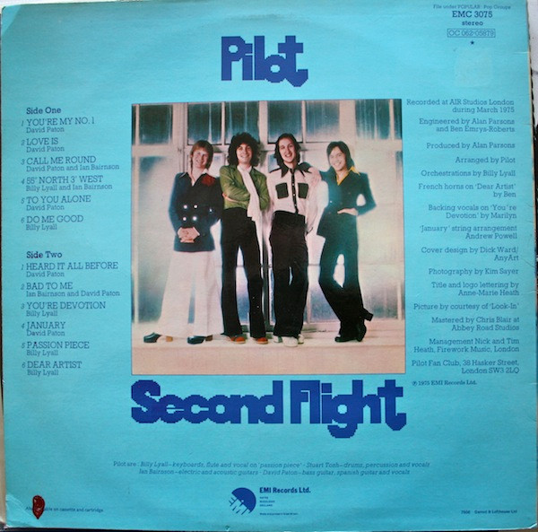 Pilot - Second Flight - Used Vinyl Record image 2