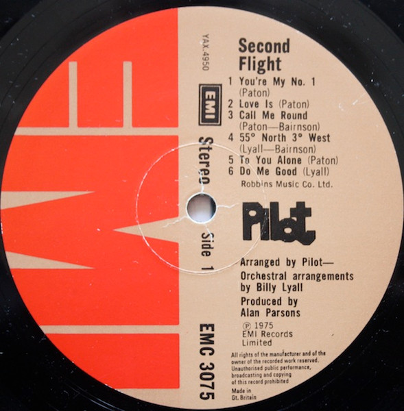 Pilot - Second Flight - Used Vinyl Record image 3