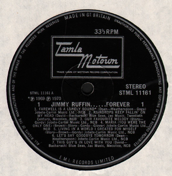 Jimmy Ruffin - Forever - Used Vinyl Record image 3