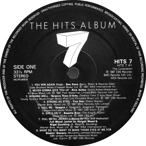Various - Hits Album 7 - Used Vinyl Record image 6