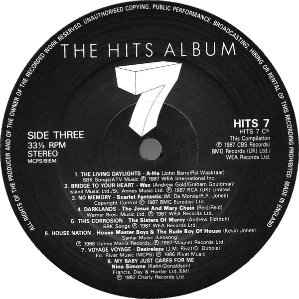 Various - Hits Album 7 - Used Vinyl Record image 8
