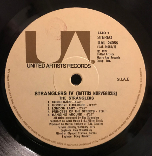 Stranglers - Stranglers IV (Rattus Norvegicus) - Used Vinyl Record image 3
