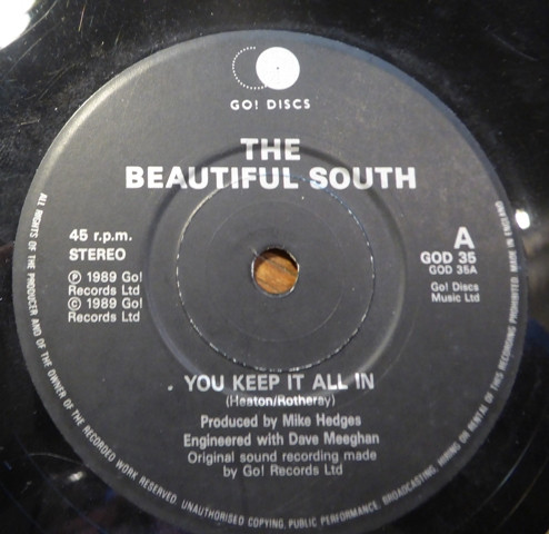Beautiful South - You Keep It All In - Used Vinyl Record 7" image 3