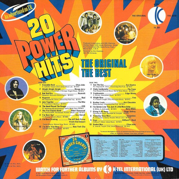 Various - 20 Power Hits - Used Vinyl Record image 2