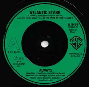 Atlantic Starr - Always - Used Vinyl Record 7" image 1