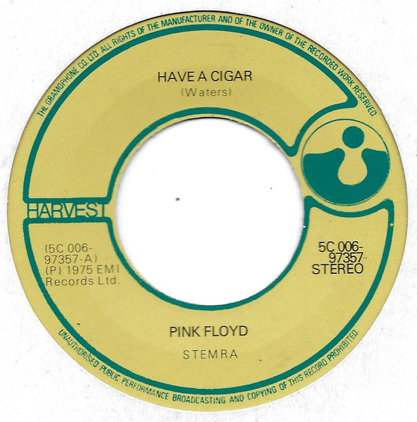 Pink Floyd - Have A Cigar - Used Vinyl Record 7" image 3