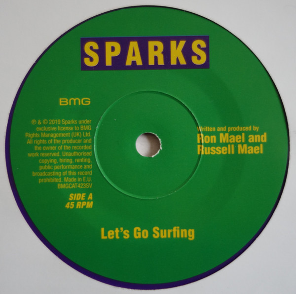 Sparks - Let's Go Surfing - Vinyl Record 7" image 5