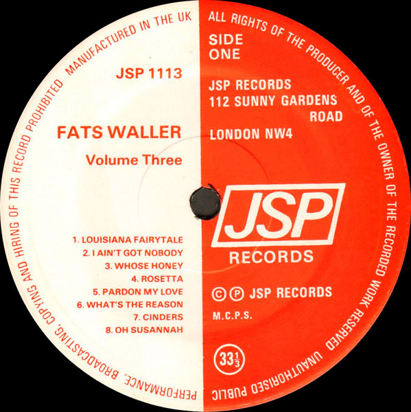 Fats Waller & His Rh - From The Beginning Volume 3 - Used Vinyl Record image 3