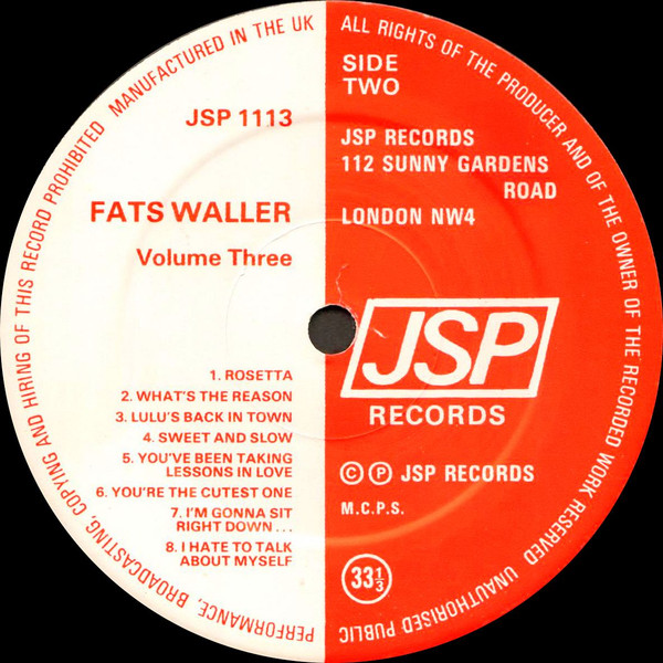 Fats Waller & His Rh - From The Beginning Volume 3 - Used Vinyl Record image 4