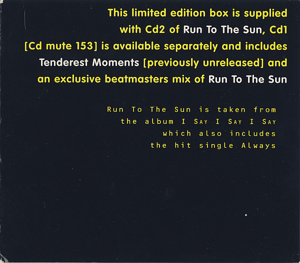 Erasure - Run To The Sun (Remixes) - Used CD image 3