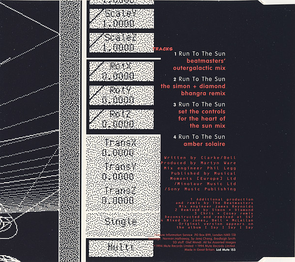 Erasure - Run To The Sun (Remixes) - Used CD image 6