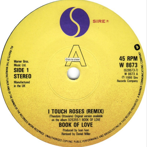 Book Of Love - I Touch Roses (A Daniel Miller Remix) - Used Vinyl Rec image 3