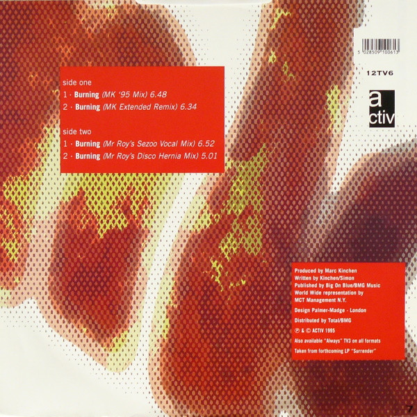 Marc Kinchen - Burning - Used Vinyl Record 12" image 2
