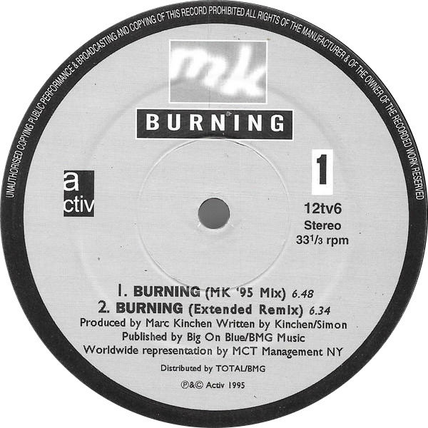 Marc Kinchen - Burning - Used Vinyl Record 12" image 3