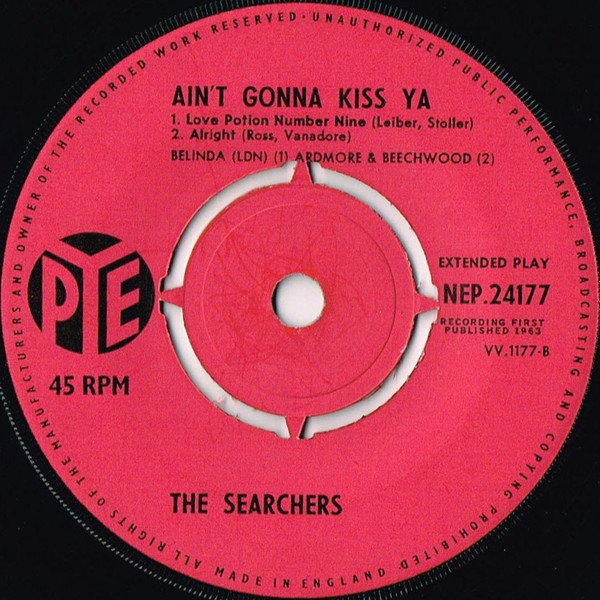 Searchers - Ain't Gonna Kiss Ya - Used Vinyl Record 7" image 4